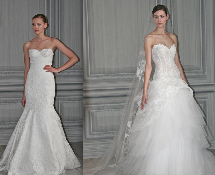 monique-lhuilllier-corset-bustier-wedding-gown-style Monique Lhuillier Corset Gown Style