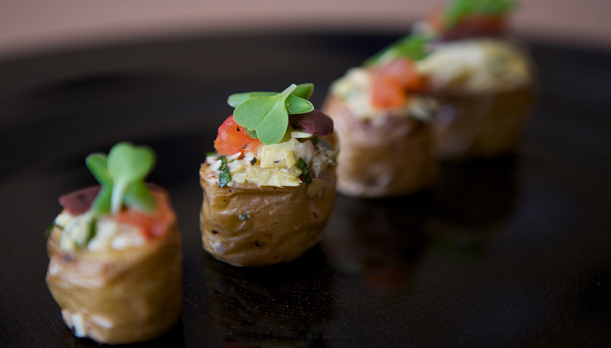 Blue-Plate-Chicago-Eco-Friendly-Green-Caterer-Nicoise-Salad-Potato-Cups Blue Plate Chicago Eco Friendly Green Caterer Nicoise Salad Potato Cups