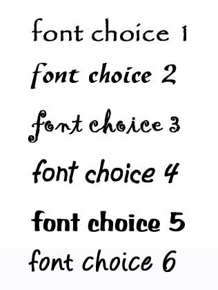 notepad font choices
