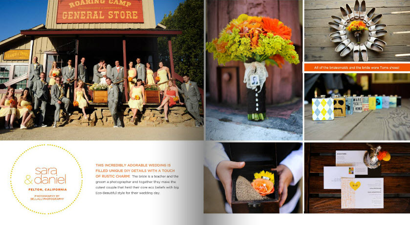 sara and dan real wedding california eco friendly green eco beautiful weddings winter spring 2013